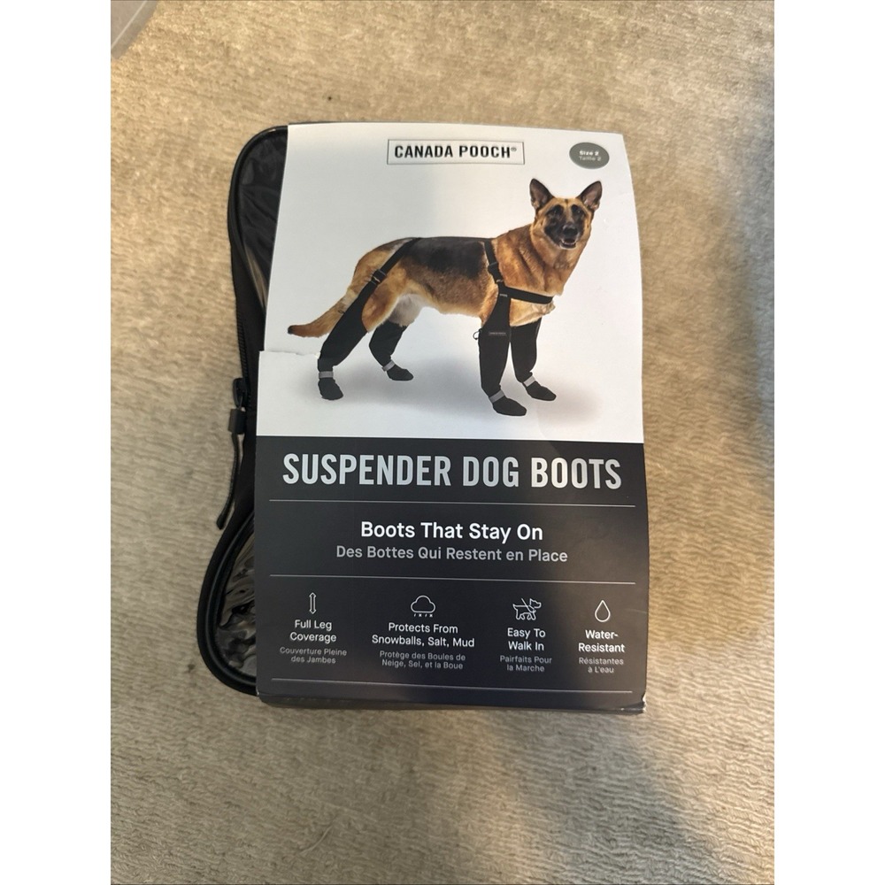 Canada Pooch Suspender Dog Boots (Size 2 Short) NWT- Boots That Stay On NEW